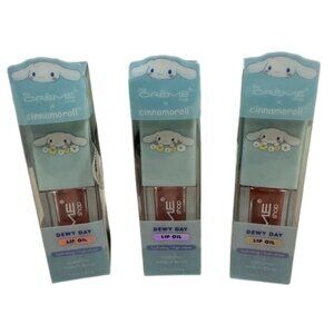 The Crème Shop Cinnamoroll Dewy Day Lip Oil Peony Hydrating High Shine Set Of 3